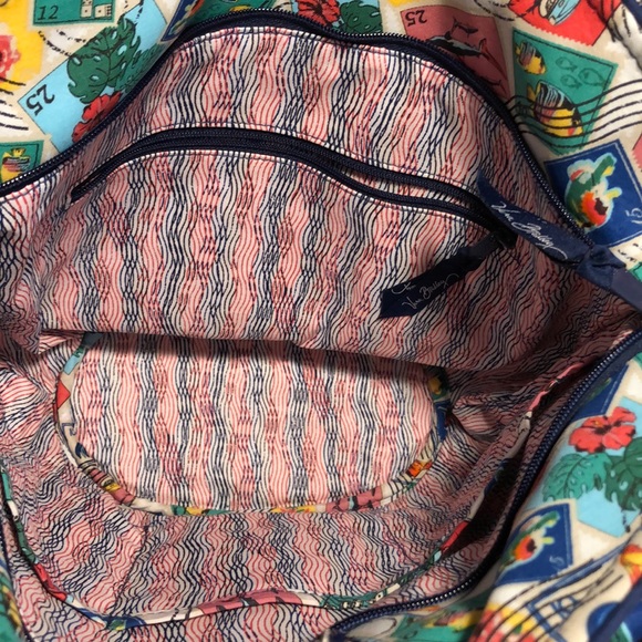 Vera Bradley Cuban Stamps Large Tote NWOT - Picture 5 of 7